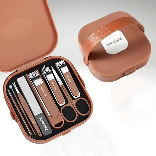 Manicure Pedicure Kit | 8-Piece Nail Clipper Set | Travel Case | Pakistan